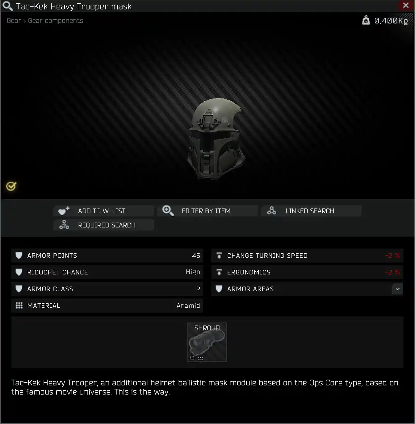 Tac-kek Heavy Trooper mask - Escape from Tarkov Wiki*